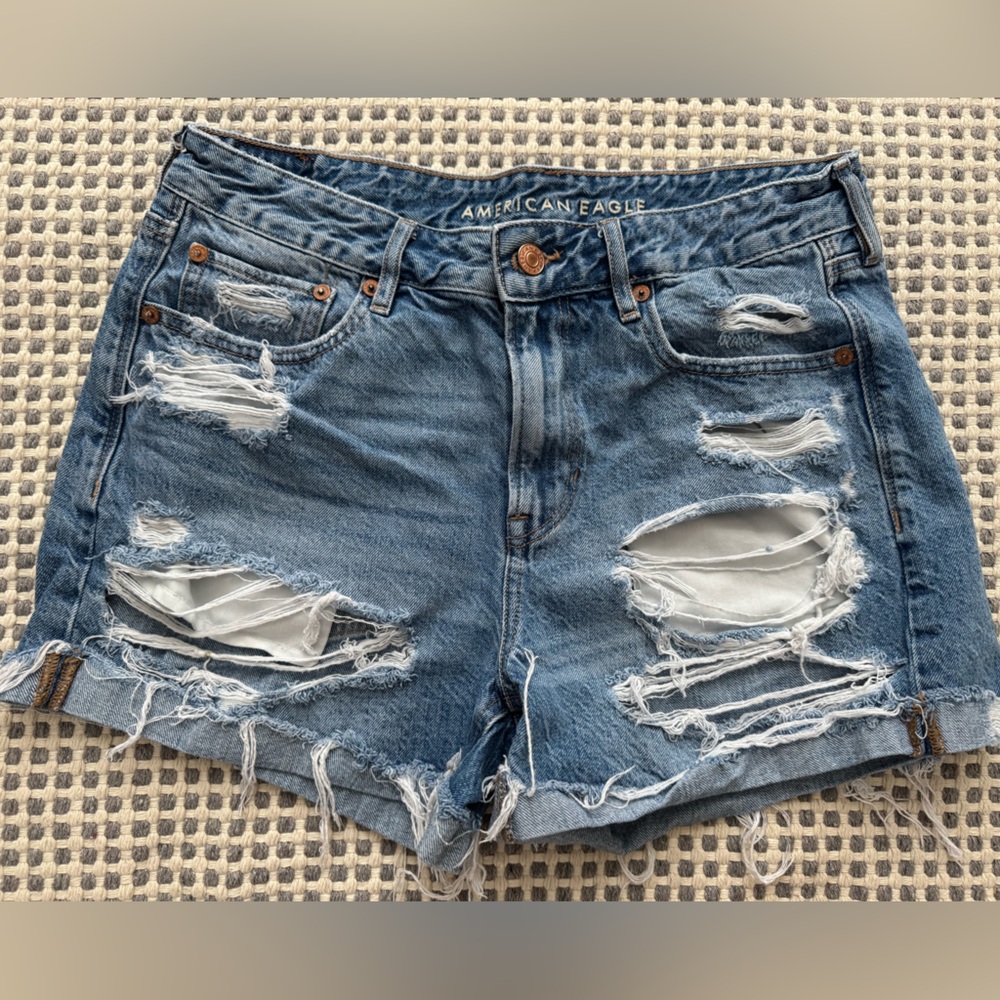 American Eagle Ripped Jean Shorts